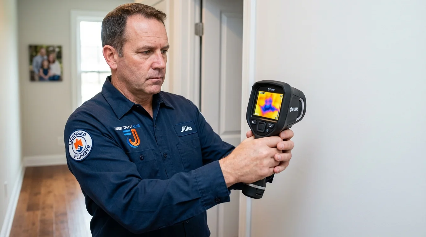 Thermal imaging leak detection by Johns Plumbing LLC in Negaunee